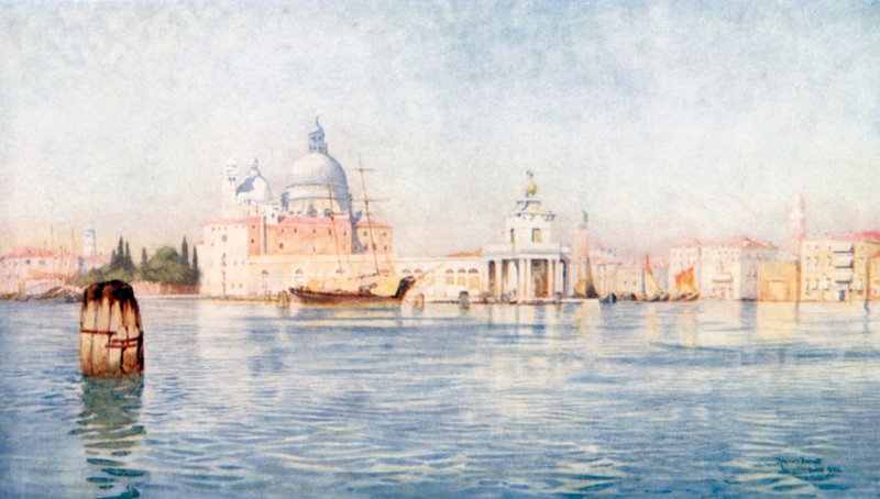 Ingresso del Canal Grande (litografia a colori) da Reginald Barratt