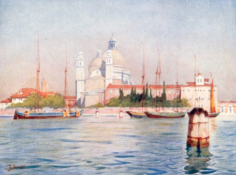 Santa Maria Della Salute (colour litho) da Reginald Barratt
