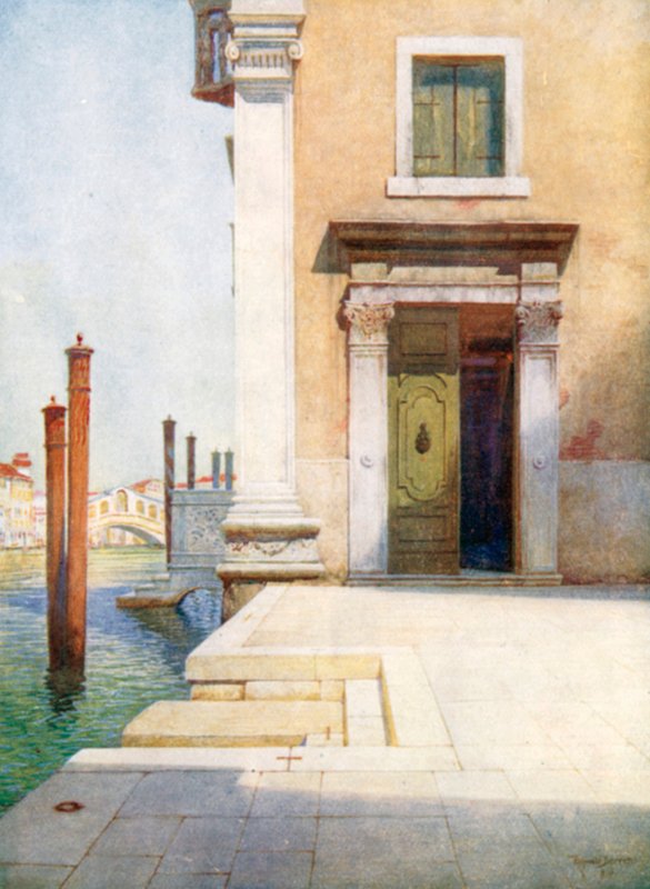 Verso Rialto, San Angelo (litografia a colori) da Reginald Barratt
