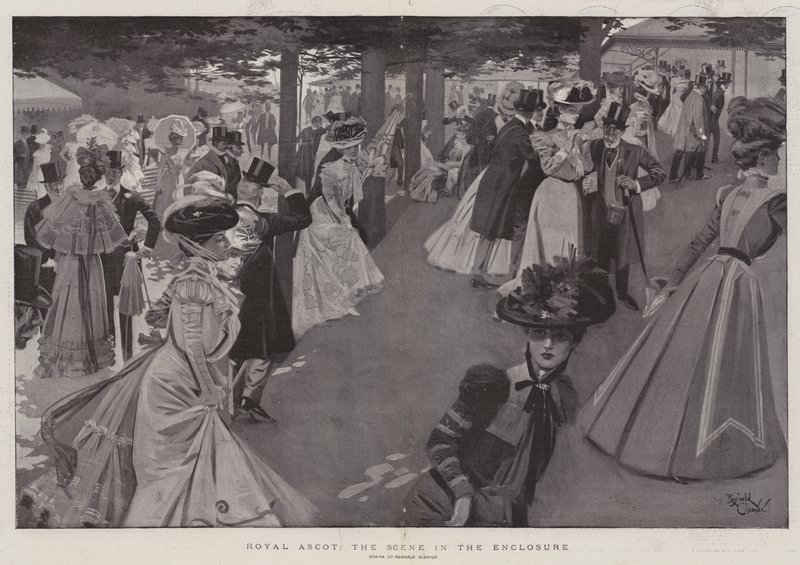 Royal Ascot, scena nel recinto (litografia) da Reginald Thomas Cleaver
