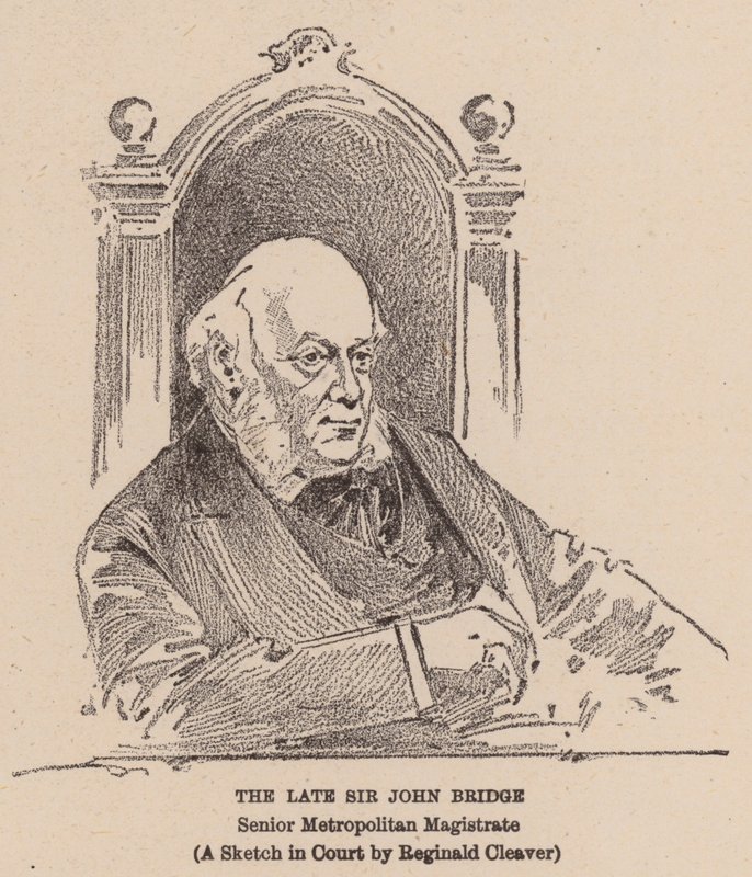 Il defunto Sir John Bridge (litografia) da Reginald Thomas Cleaver