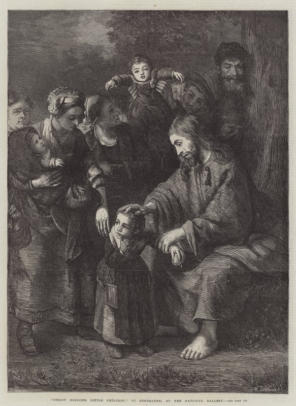 Cristo Benedice i Bambini da Rembrandt van Rijn