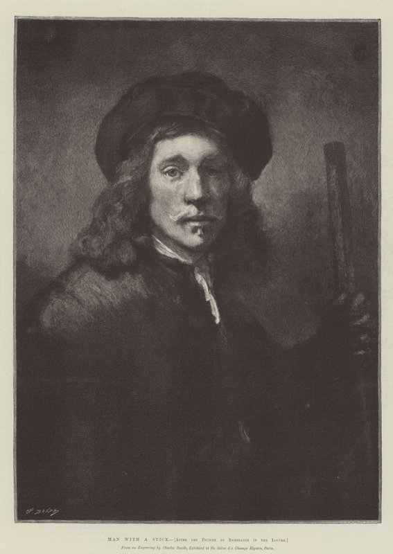 Uomo con un bastone da Rembrandt van Rijn
