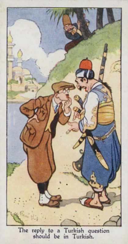Proverbio orientale: La risposta a una domanda turca dovrebbe essere in turco da René Bull