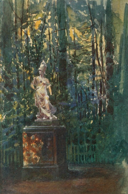 Il labirinto, statua di Minerva, Versailles da Rene Binet