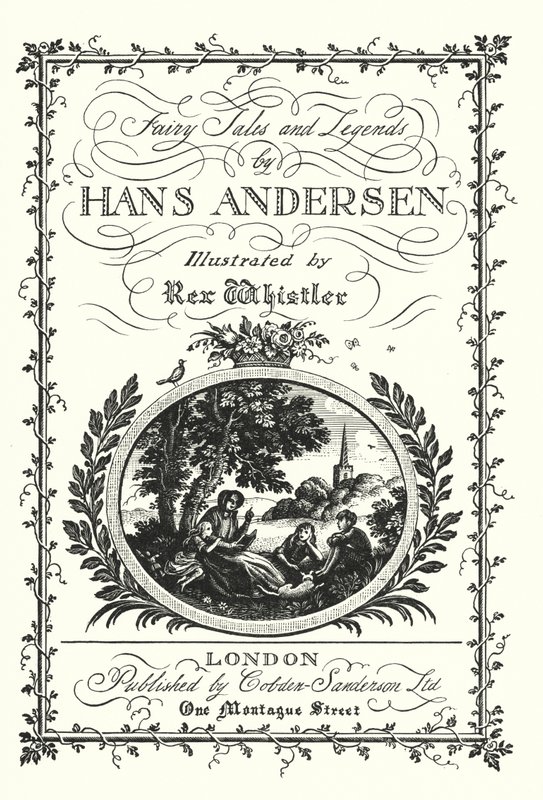 Pagina del titolo per Fiabe e Leggende di Hans Andersen da Rex (after) Whistler