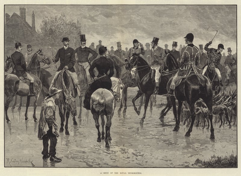 Un incontro dei Royal Buckhounds da Richard Caton Woodville junior