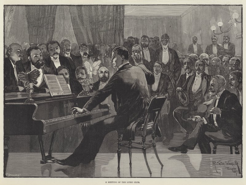 Un incontro del Lyric Club da Richard Caton Woodville junior