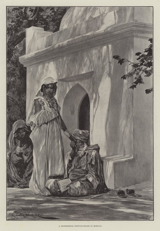 Un indovino professionista in Marocco da Richard Caton Woodville junior