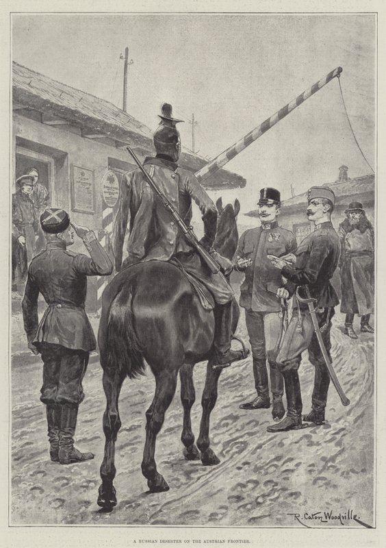 Un disertore russo alla frontiera austriaca da Richard Caton Woodville junior