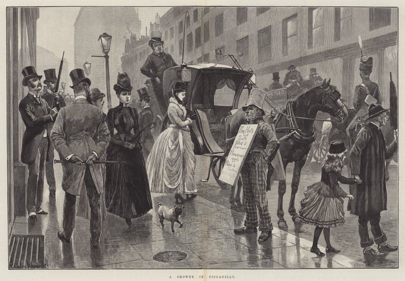 Una pioggia a Piccadilly da Richard Caton Woodville junior
