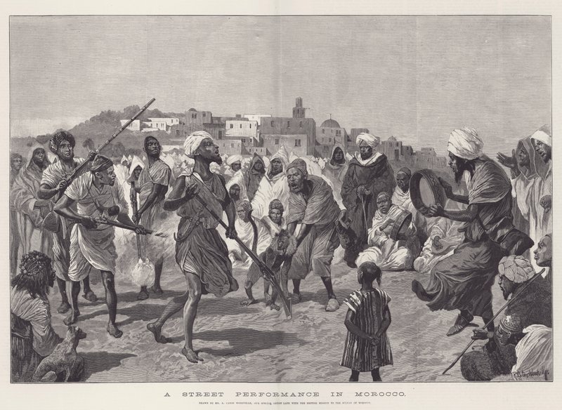 Una Performance di Strada in Marocco da Richard Caton Woodville junior