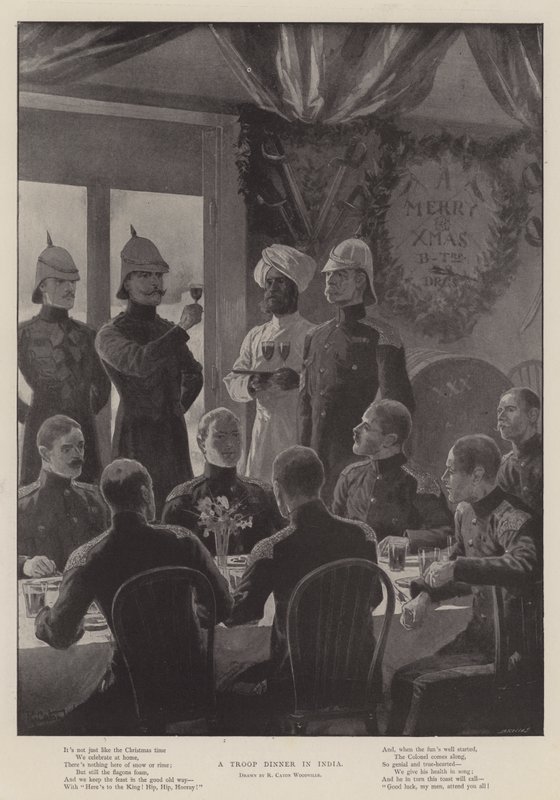 Cena di truppa in India da Richard Caton Woodville junior