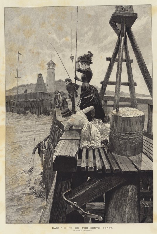 Pesca al basso sulla costa meridionale da Richard Caton Woodville junior