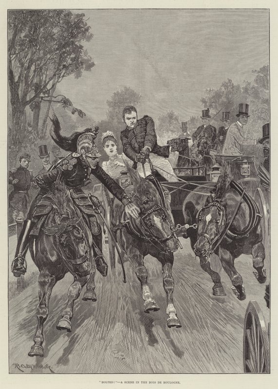 Fuggito! Una scena nel Bois de Boulogne da Richard Caton Woodville junior