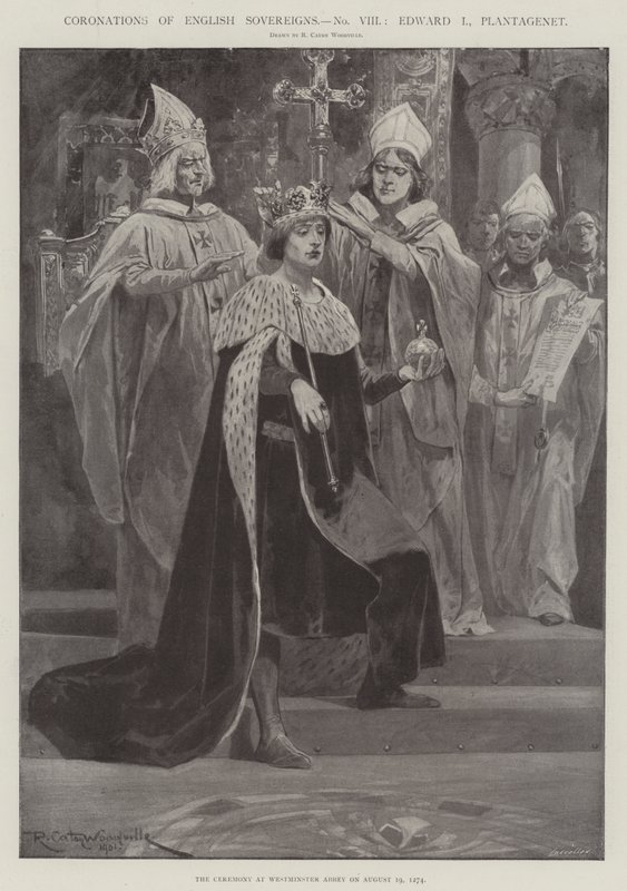 Incoronazioni dei sovrani inglesi, Edoardo I, Plantageneto da Richard Caton Woodville junior