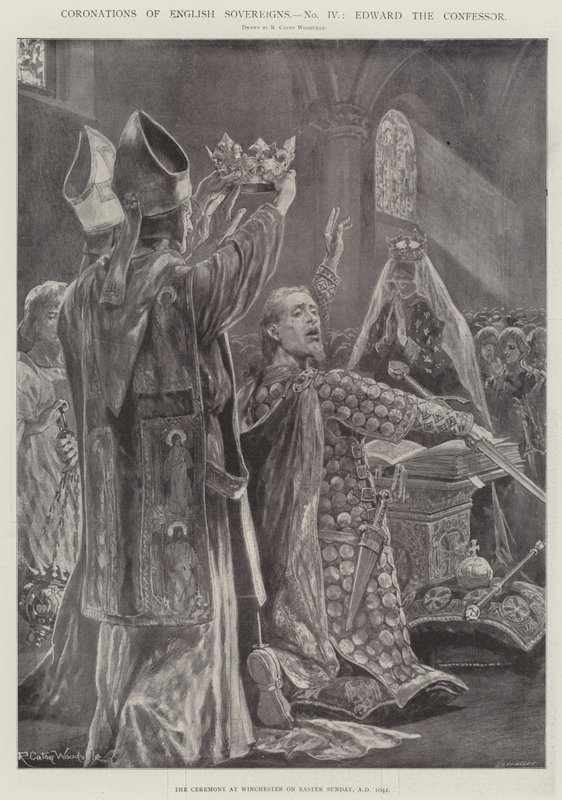 Incoronazioni dei sovrani inglesi, Edoardo il Confessore da Richard Caton Woodville junior