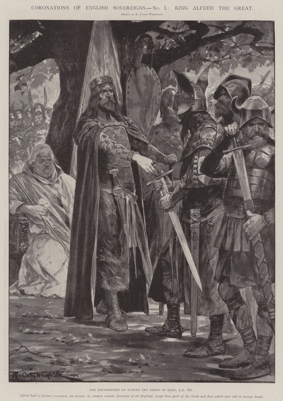 Incoronazioni dei sovrani inglesi, re Alfredo il Grande da Richard Caton Woodville junior