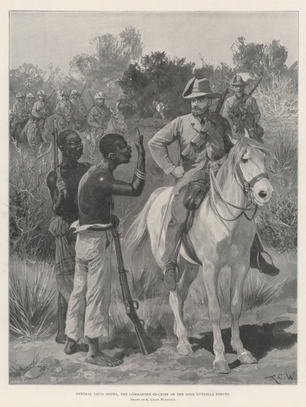 Generale Louis Botha, Comandante in Capo delle Forze Guerrigliere Boere da Richard Caton Woodville junior