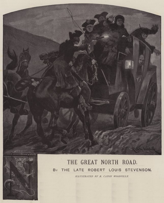 Illustrazione per La Grande Strada del Nord, di Robert Louis Stevenson da Richard Caton Woodville junior