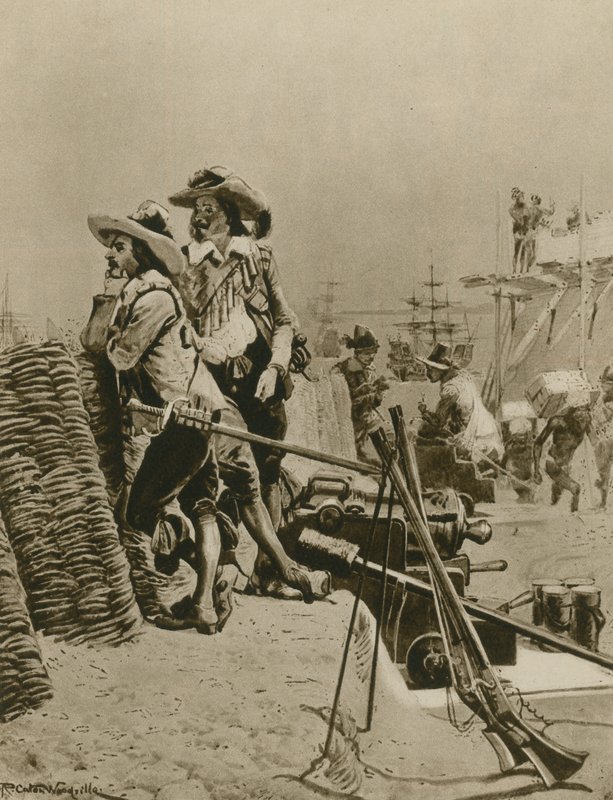 Posare le fondamenta del dominio britannico in India da Richard Caton Woodville junior