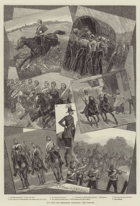 Fuori con la Berkshire Yeomanry da Richard Caton Woodville junior