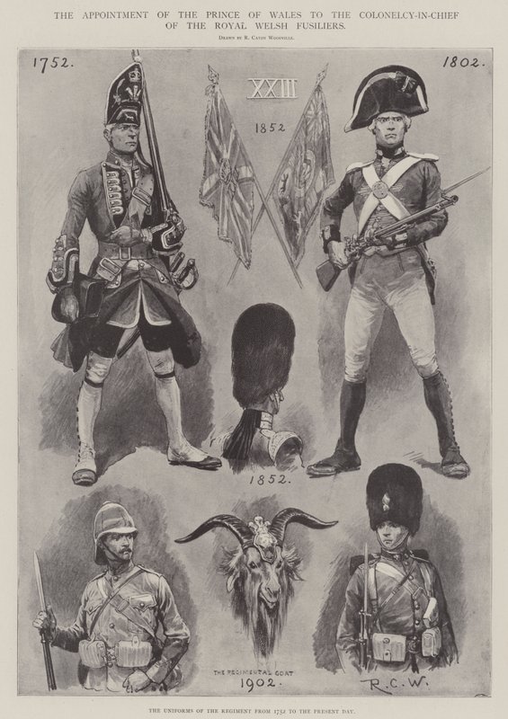 La nomina del Principe di Galles a Colonnello in Capo dei Royal Welsh Fusiliers da Richard Caton Woodville junior