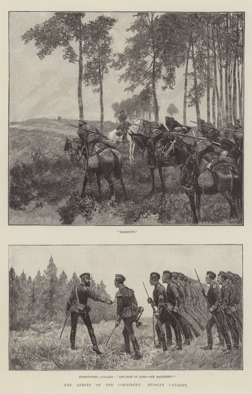 Gli Eserciti del Continente, Cavalleria Russa da Richard Caton Woodville junior