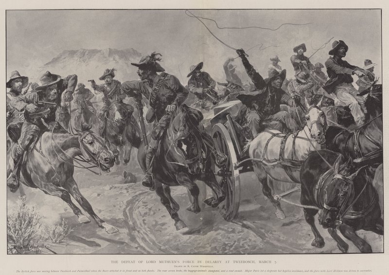 La Sconfitta delle Forze di Lord Methuen da parte di Delarey a Tweebosch, 7 marzo da Richard Caton Woodville junior