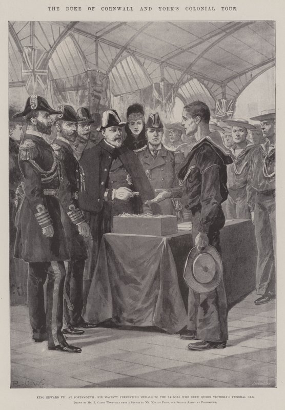 Il tour coloniale del Duca di Cornovaglia e York da Richard Caton Woodville junior