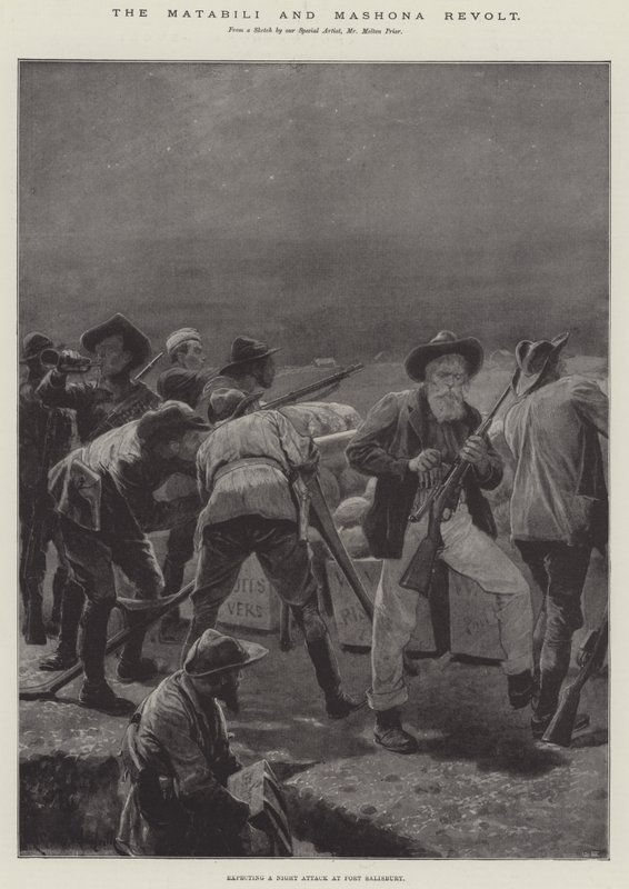La Rivolta dei Matabili e Mashona da Richard Caton Woodville junior