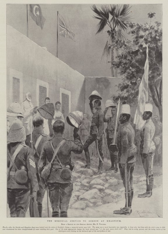 Il servizio commemorativo per Gordon a Khartoum da Richard Caton Woodville junior