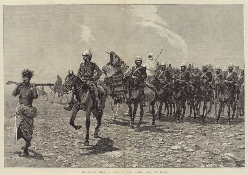 La spedizione del Nilo, una colonna di truppe che attraversa il deserto da Richard Caton Woodville junior