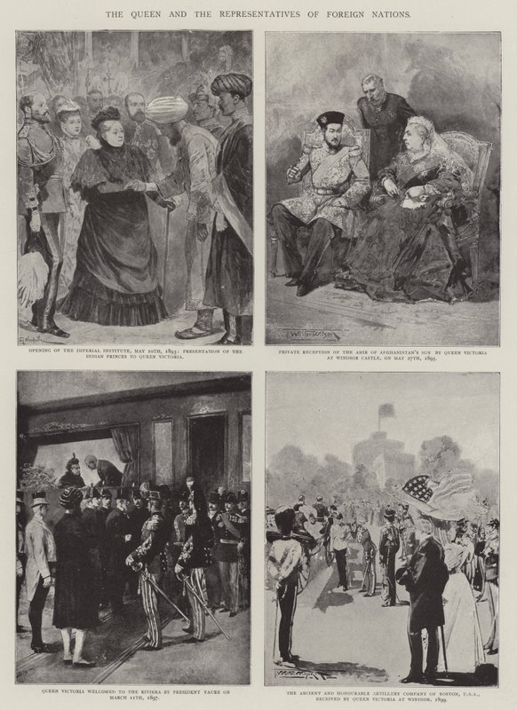 La regina e i rappresentanti delle nazioni straniere da Richard Caton Woodville junior