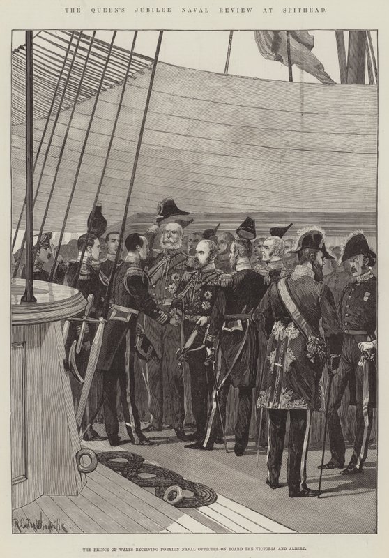 La rassegna navale del Giubileo della Regina a Spithead da Richard Caton Woodville junior