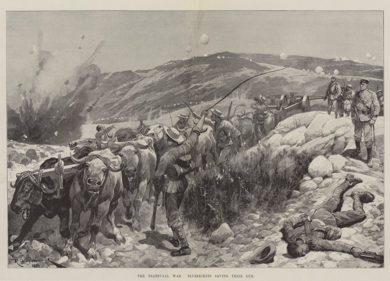 La guerra del Transvaal, marinai salvano il loro cannone da Richard Caton Woodville junior