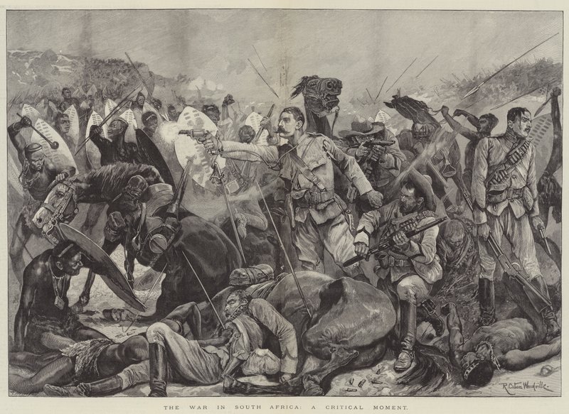 La guerra in Sud Africa, un momento critico da Richard Caton Woodville junior