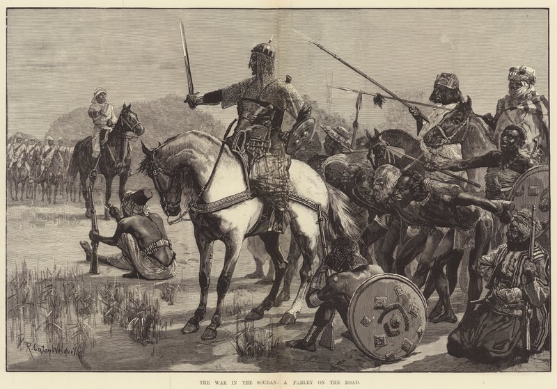 La Guerra nel Sudan, un Parley sulla Strada da Richard Caton Woodville junior