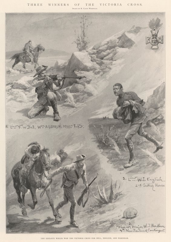 Tre Vincitori della Victoria Cross da Richard Caton Woodville junior