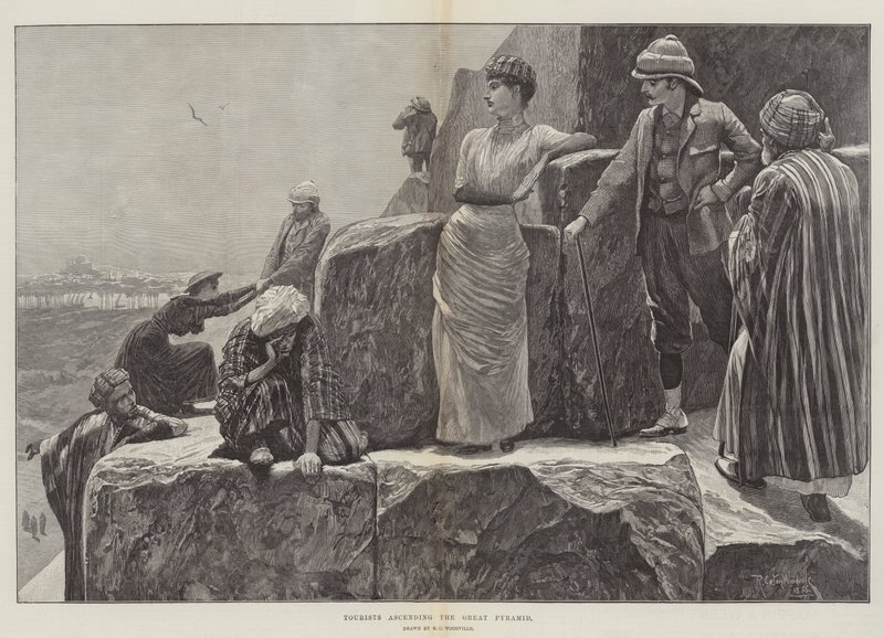 Turisti che salgono sulla Grande Piramide da Richard Caton Woodville junior