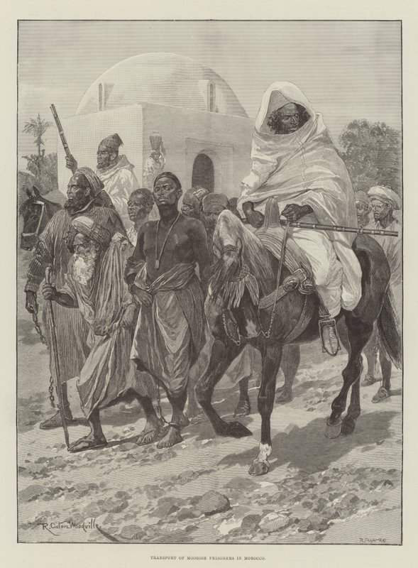 Trasporto di prigionieri moreschi in Marocco da Richard Caton Woodville junior
