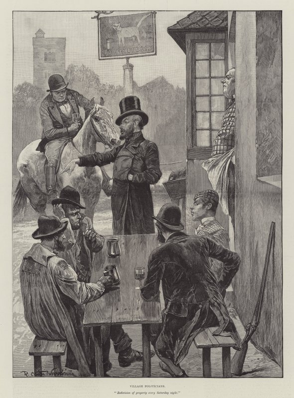 Politici del villaggio da Richard Caton Woodville junior