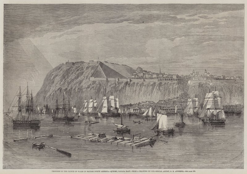 Il progresso del Principe di Galles in Nord America britannico, Quebec, Canada Est da Richard Principal Leitch