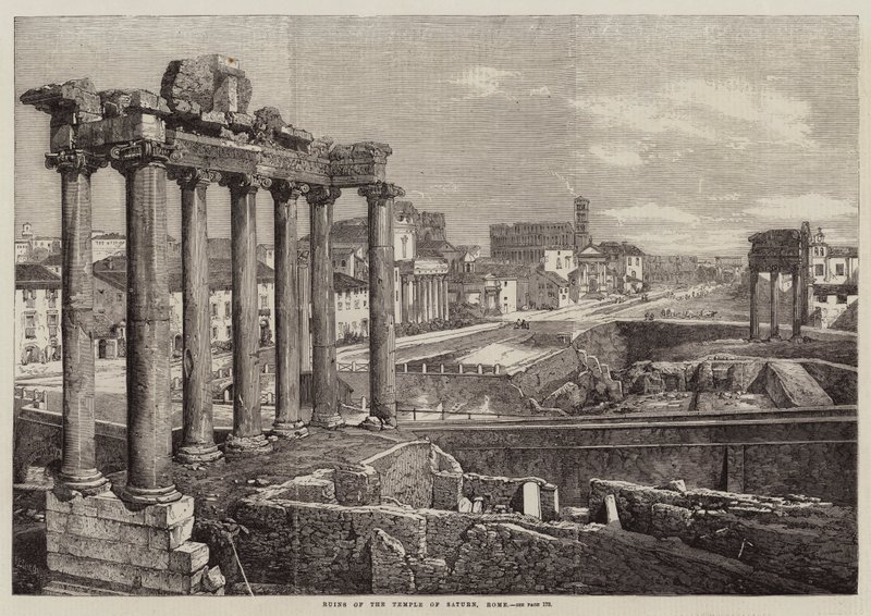 Rovine del Tempio di Saturno, Roma da Richard Principal Leitch