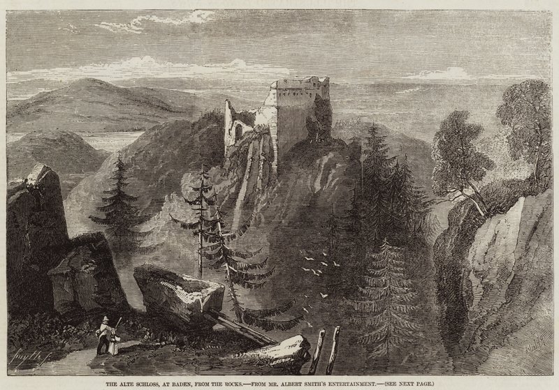 Il vecchio castello, a Baden, dalle rocce da Richard Principal Leitch