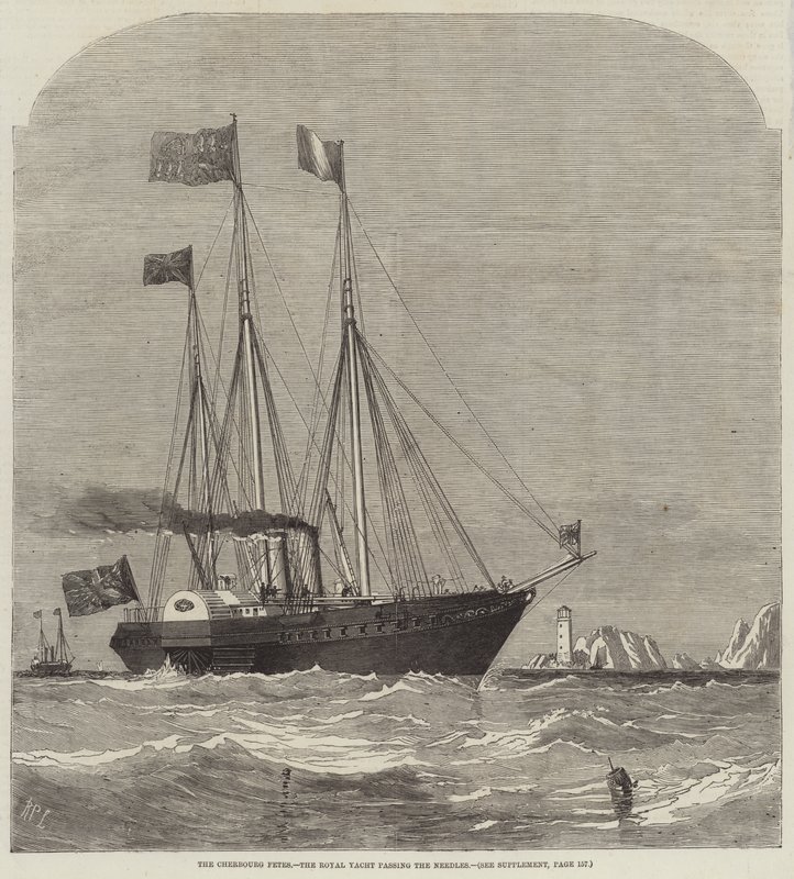 Le feste di Cherbourg, il Royal Yacht che passa le Needles da Richard Principal Leitch