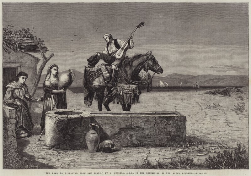 La strada per Gibilterra da San Roque da Richard Ansdell