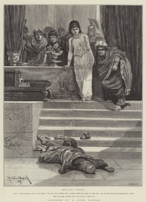 "Cleopatra," di H Rider Haggard (incisione) da Richard Caton II (after) Woodville