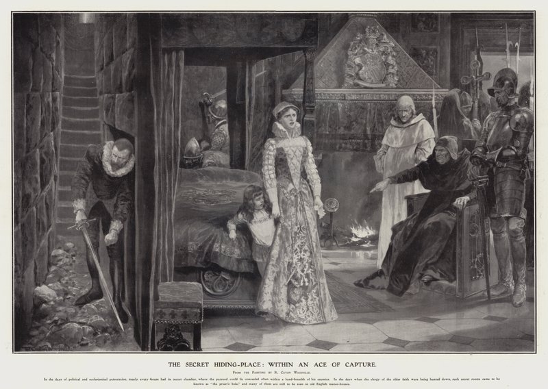 Il nascondiglio segreto: a un passo dalla cattura da Richard Caton II (after) Woodville