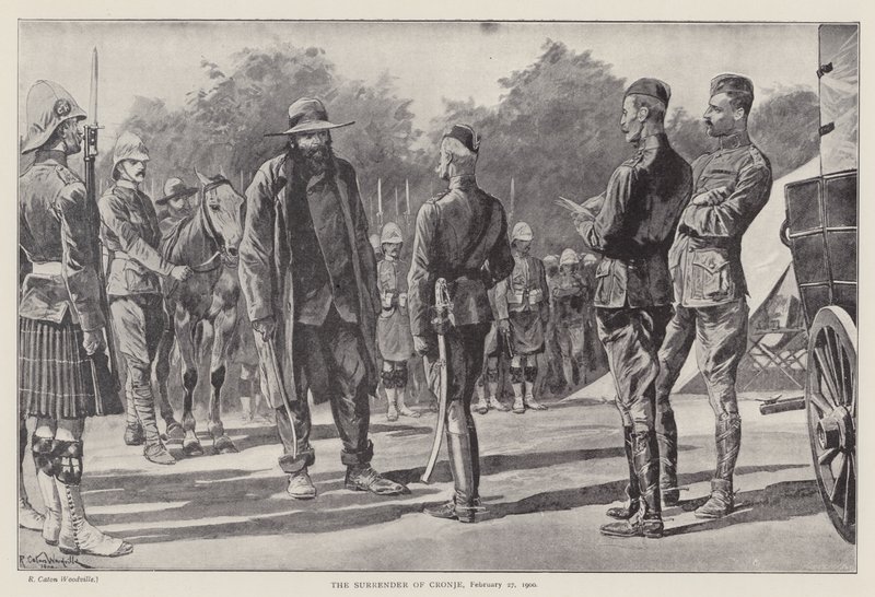 La resa di Cronje, 27 febbraio 1900 da Richard Caton II (after) Woodville